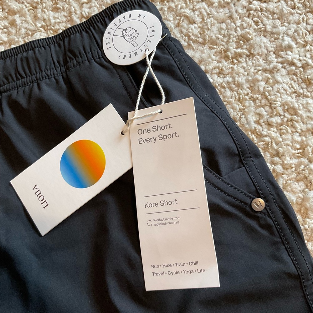 Vuori Athletic Shorts in Charcoal